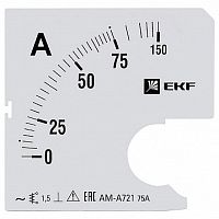 Шкала сменная для A721 75/5А-1,5 |  код. s-a721-75 |  EKF